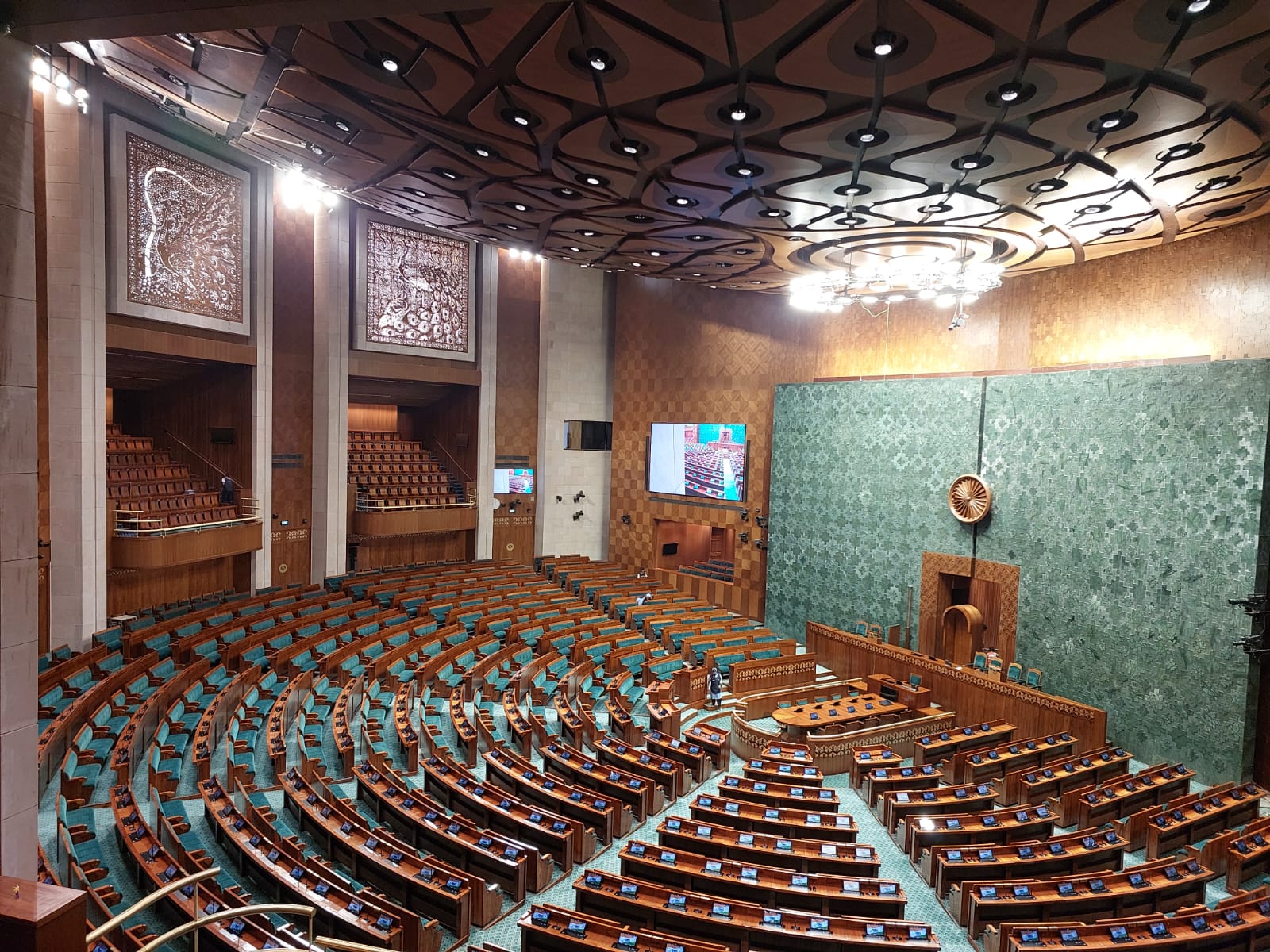 Lok Sabha Peacock roofing support.-1