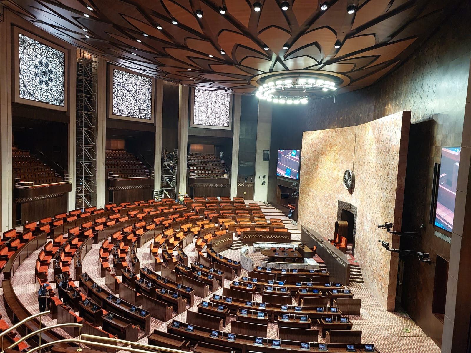 Rajya Sabha Lotus roofing support